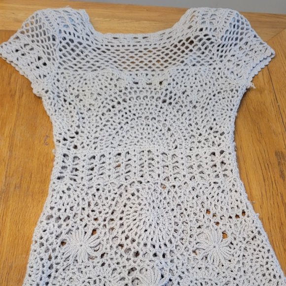 Crochet dress with fringe - Picture 1 of 2